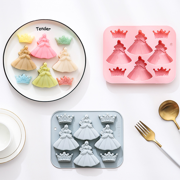 8-hole 3d Princess Dress Crown - огляд і ціна Bunny Cake Mold