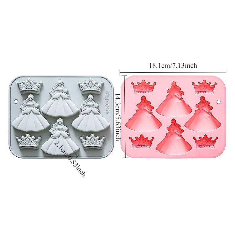 8-hole 3d Princess Dress Crown - огляд і ціна Bunny Cake Mold