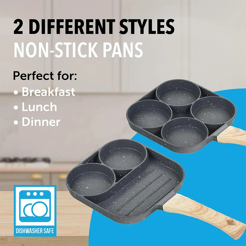 Pancake Egg Frying Pan 4 Cups  - огляд і ціна Mini Pancake Griddle