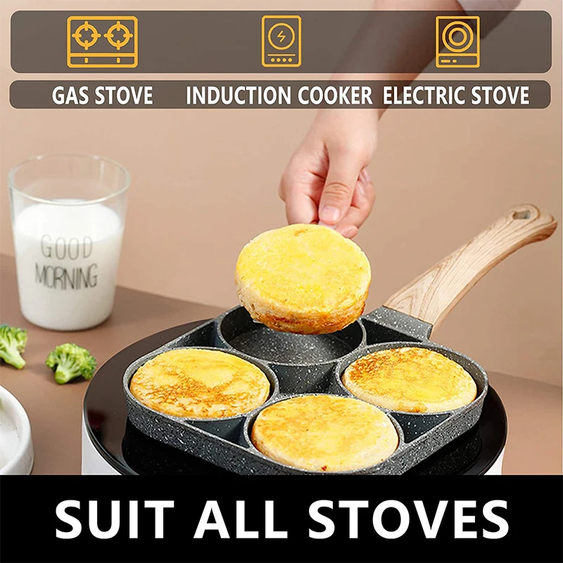 Pancake Egg Frying Pan 4 Cups  - огляд і ціна Mini Pancake Griddle
