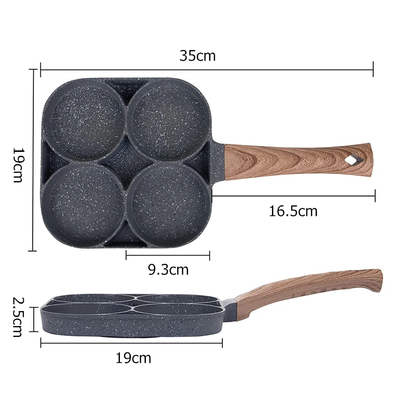 Pancake Egg Frying Pan 4 Cups  - огляд і ціна Mini Pancake Griddle