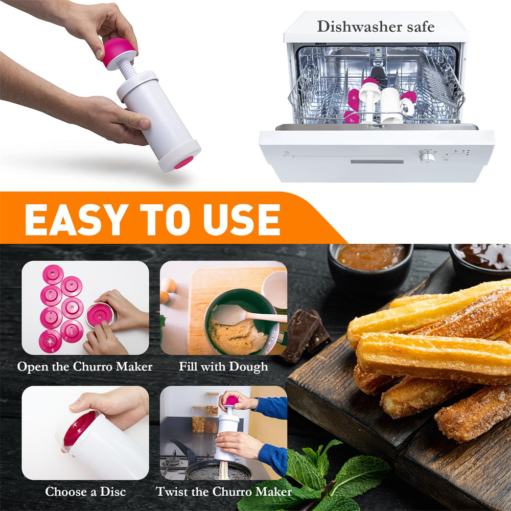 DIY Manual Cookie Press Maker  - огляд і ціна Churros Maker Gun