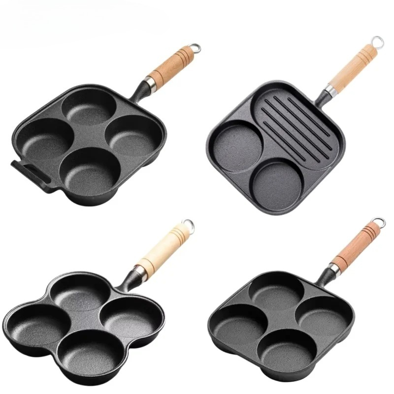 JUSTINLAU 2/4-Hole Cast Iron O - огляд і ціна Egg Waffle Pan