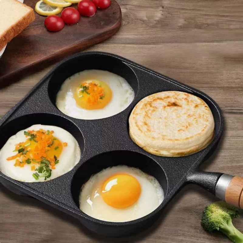 JUSTINLAU 2/4-Hole Cast Iron O - огляд і ціна Egg Waffle Pan