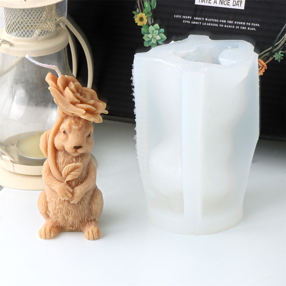 3D Flower Rabbit Candle Silico - огляд і ціна Bunny Cake Mold