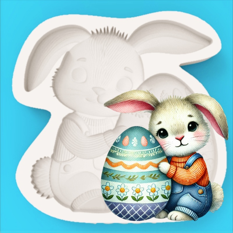 Easter Egg-Holding Bunny Silic - огляд і ціна Bunny Cake Mold