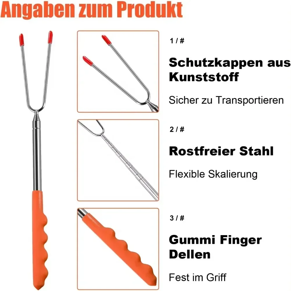 New BBQ Forks Telescopic  Barb - огляд і ціна Corn Dog Stick
